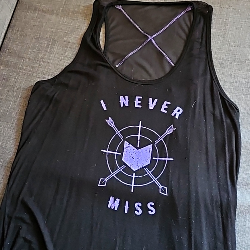 Her Universe Hawkeye Black Tank Top